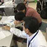 エタノールの二重層部分にDNA抽出中！