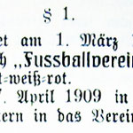 Auszug aus der Satzung von 1909