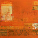 Shir Bereshit, Technique mixte sur toile, 68 x 165 cm, 2016 