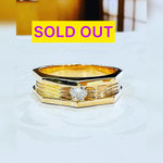 K18ダイヤメンズリング　D：0.21ct(F・VS2・Fa）　重量：7.5g　現行サイズ：18番　￥235,000（税込）