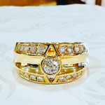 K18ダイヤメンズリング　D：0.318ct(G・SIｰ2･G）・0.32ct　重量：10.16g　現行サイズ：20番　￥390,000（税込）