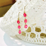 K18ピンクスピネルピアス　S：1.12ct（6ピースで）￥48,000（税込）
