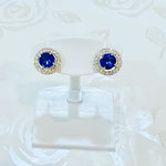 K18WGタンザナイト・ダイヤピアス　T：0.41ct・0.48ct　D：0.11ct・0.11ct　キャッチ留め　￥71,000（税込）