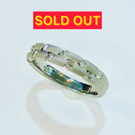 Ptダイヤリング（マット仕上げ）D：0.30ct 　サイズ直し可能範囲：9番～16番　 ￥118,000（税込）
