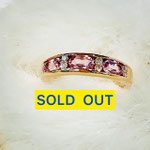 K18PGピンクトパーズ・ダイヤリング　PT：0.92ct 　D：0.10ct 現行サイズ：12番　￥170,000（税込）