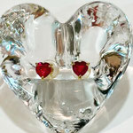 K18ルビーピアス（ハートシェイプカット）　R：0.28ct×2　￥48,000（税込）