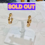 K18地金ピアス（ポンデリング風）　地金重量：1.423g　直径：1.2cm　幅：2.4mm　中折れ式　￥49,500（税込）