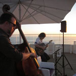 Concert au Grand hôtel de la plage - Biscarosse - Eddie Dhaini (Guitare) et Jonathan Hedeline (contrebasse)