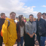 Treffen mit der Kronprinzessin am Vogelsee Tåkern - ich, Jana, Kronprinzessin Victoria, Emily. (Foto: Alan)