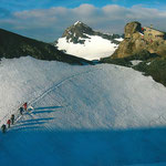 2004 auf dem Weg vom Clariden 3268m zur Planurahütte 2947m