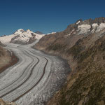 Vom Eggishorn 2926m Sicht auf unsere letzte Wanderung
