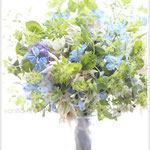 リクエストレッスン：ブルー系の花束