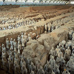 Xian, l'ancienne civilisation chinoise: le mausolée de l'empereur Qin avec l'armée de terre-cuite