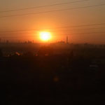Sonnenuntergang im Ruhrgebiet 1950? Nein,  Russland 2011...