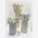 Olivia Cognet, 3 handmade vases. Available from Galerie Gabel, Biot, Côte d'Azur