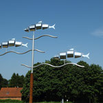 Skulptur "Heringsschwarm" vom Künstler Tim Adam