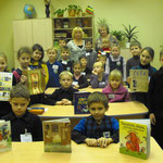 Vaikų knygų penketuko pristatymas Raseinių Šaltinio pagrindinės mokyklos 2 c klasėje 