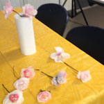 atelier d'une création d'un camélia