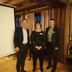 Bernhard Ibach, stellvertretender Geschäftsführer AOK Mittlerer Oberrhein, Vorsitzende Annette Hermes-Schmid, Referent Joachim Wolf