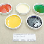 Water Colours, own production from historical pigments