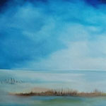 L'entre-temps - huile sur toile 120x40