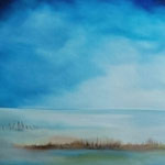 L'entre-temps - huile sur toile 120x40