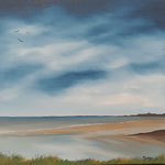 Sables émouvants - huile sur toile 40x40