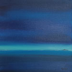 Vue sur mer - huile sur toile 30x30