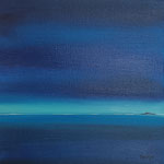 Vue sur mer - huile sur toile 30x30