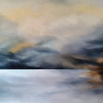 Lumière du soir - huile sur toile 25P