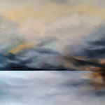 Lumière du soir - huile sur toile 25P