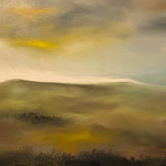 Terre d'Irlande - huile sur toile 120x40