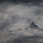 Là-haut - huile sur toile 70x50