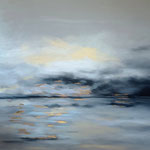 Mirage - huile et feuilles d'or sur toile 100x100