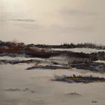 Commencement - huile sur toile 60x60