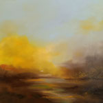 Explosion céleste - huile sur toile 50x50