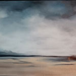 Là où le regard se pose - huile sur toile 120x40