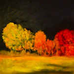 Parfum d'automne - huile sur toile 70x70