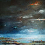 Cieux - huile sur toile 100x100