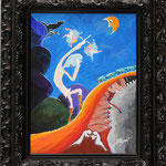 Hommage au montreur de lune (45x55cm)