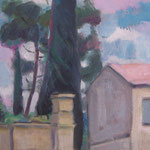 Frankreich/Landschaft bei Saint Paul,  Öl/Lw, 35 x 50 cm