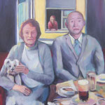 Der Besuch,  Öl/Lw, 50 x 60 cm