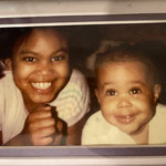 My sister and I.