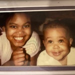 My sister and I.