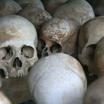 ... filled with the skulls of the Khmer Rouge victims, Choeung Ek / Cambodia, Copyright © 2011