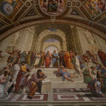 World known fresco The School of Athens (1510 - 1511) by Raphael Santi, Copyright © 2012