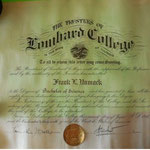 Lombard College diploma