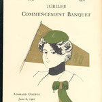 1901 Jubilee commencement banquet program