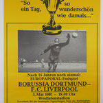 Plakat anlässlich des 15. Jubiläums des Europapokalsieg 1966 - Format: 84x59