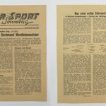 Sonderausgabe von "Der Sport am Sonntag" anlässlich der Westfalenmeisterschaft des BVB 1947